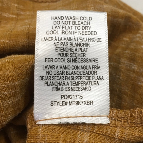 Bobeau Ribbed Marl Square Neck Tank Top in Mustard - Picture 9 of 12